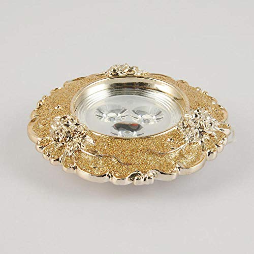 Preisvergleich Produktbild Led Einbaustrahler Deckenleuchtengoldener Harzhauptbeleuchtungs-Led-Scheinwerfer 3W@Warmes Weißes Licht