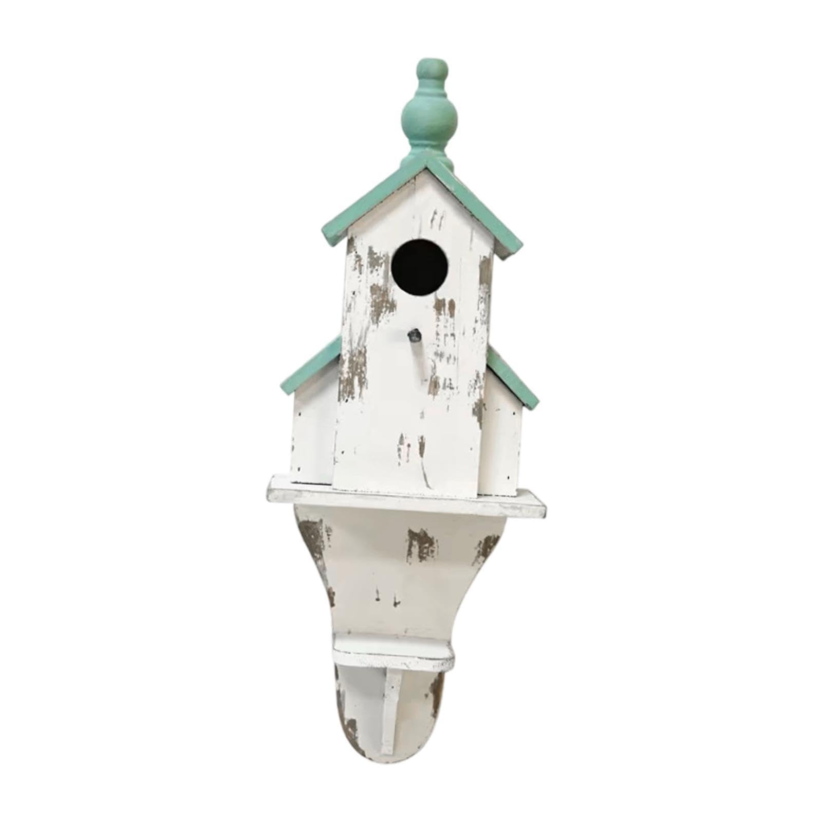 perfk Casette per Uccelli per nidi Esterni in Legno Rustico, Multiuso, da Appendere, Decorative per Recinzione, Cortile, Balcone, Patio