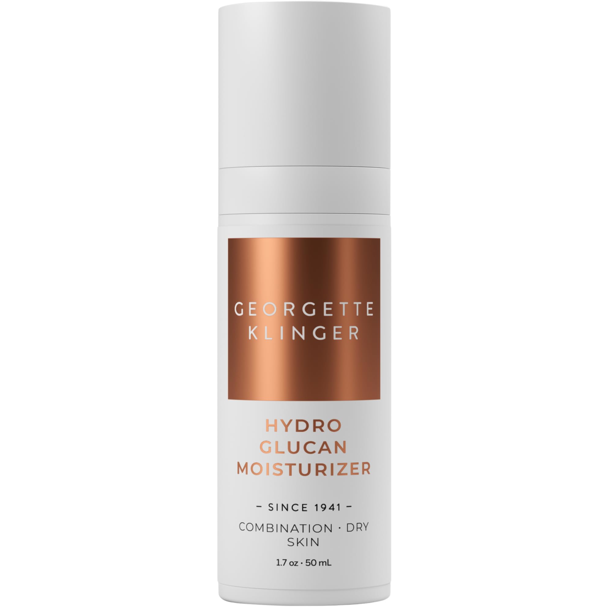 Georgette Klinger Hydro Glucan Moisturizer - Glowing, Long Lasting Hydration, Plumps and Firms Skin while Boosting Natural Moisture, Smoothing Face Cream with Hyaluronic Acid for Dry Skin - 1.7 oz