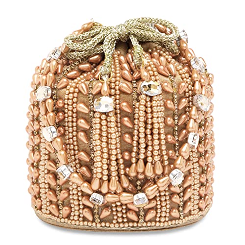 Image of Peora Malti Color Clutch Purses for Women Handmade Evening Handbags Bridal Clutch