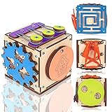BrainUpToys - Busy Cube - Activity Cube Toddlers - Sensory Board - Busy Cube for Kids - Boy and Girl 12-18 Month - Baby Travel Toy - Developmental Toy for Children - Playing Montessori Cube
