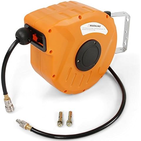 TIMBERTECH® Druckluftschlauchtrommel - automatik Aufroller, 10m/20m/30m lang, 8 bar/18 bar, 1/4" Anschluss - Druckluftschlauch, Wandschlauchhalter, Schlauchaufroller, Trommel Cover