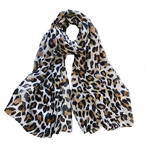 Lina & Lily Leopard Animal Print Women's Scarf Shawl Wrap Lightweight2
