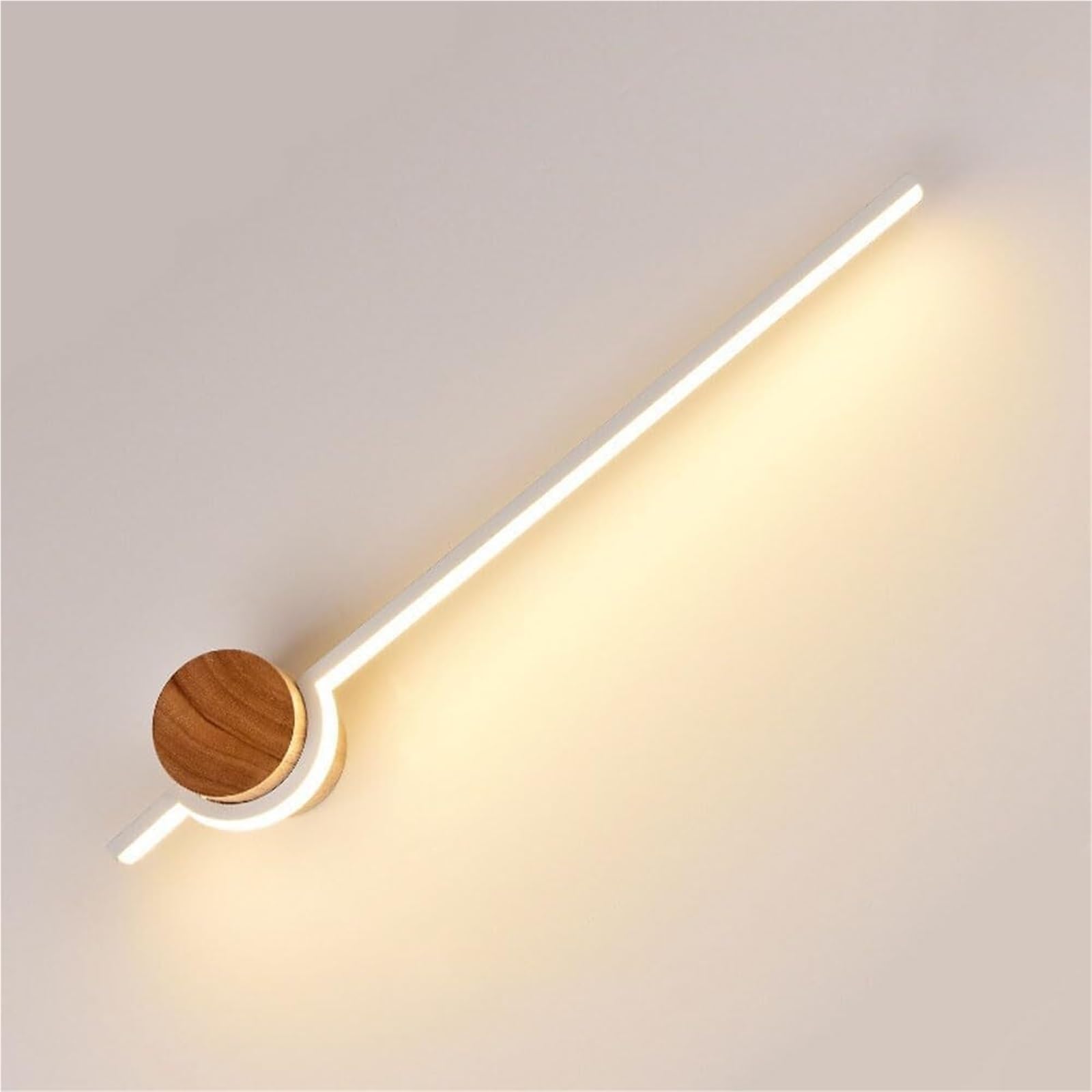 HYJAUSXB Modern ry Linear Wall Sconce Nordic Wood Design Long Strip Lamp Ideal for Bedroom Bathroom Vani Nightstand Lighting Slish Indoor Decor