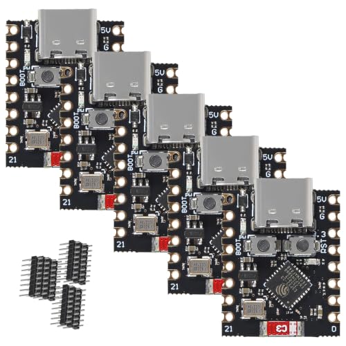 Image of 5PCS ESP32-C3 Mini Development Board,ESP32 Supermini Board with WiFi /Bluetooth 5.0 ESP32 Mini Module,160MHz, 400KB SRAM for Arduino