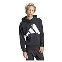 adidas Homme Essentials Big Logo French Terry Hoodie, Black/White