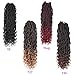 Goddess Locs Crochet Hair 18 Inch 6 Packs Wavy Curly Ends Goddess Faux Locs Crochet Hair for Black Women Pre Looped Crochet Braids Synthetic Hair Extensions (24 Strands/pack,#1B/30)