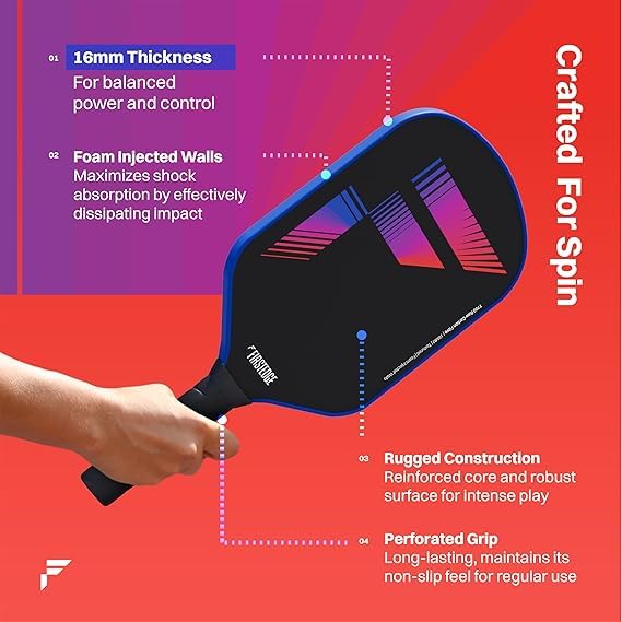 Image of VeloFlex USAPA Approved T700 RAW Carbon Fibre (Spin & Textured) Thermoformed Paddle | Carbon Friction Surface | Elongated Handle | Paddle, 2 Balls, Overgrip, Eraser, Paddle Cover (Gift Set)