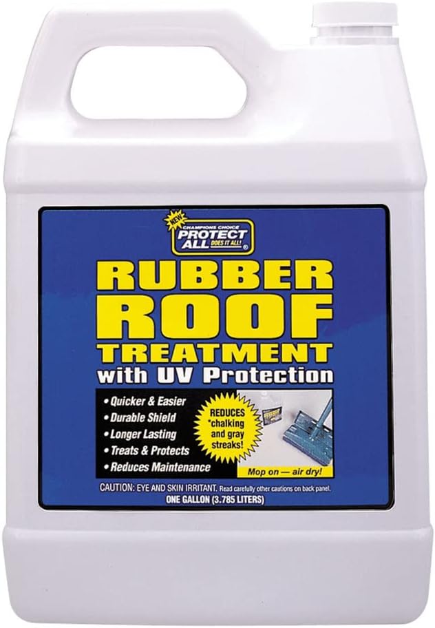 RV Rubber Roof Treatment - 1 gallon - anti-static, dirt repelling, and UV protectant - Protect All 68128