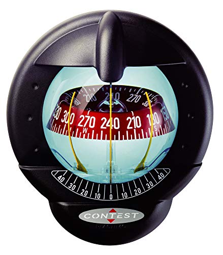 PLASTIMO Bussola Nautica Contest 101 - Stile Classico Rosso/Nero Con Coperchio Snapback