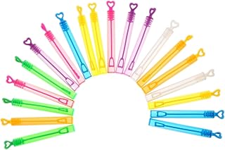 ibasenice Toys Bubble Wands 30pcs Refilled Bubble Wands Children Heart Empty Bubble Party Favors for Children (Mixed Color) Bubble Machine