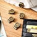 Zeyune 10 Pcs Metal Suspenders Buttons Movable No Sew Button End Brace Clips for Jeans for Pants Suspenders Hats Jeans Pants Replacement(Bronze)