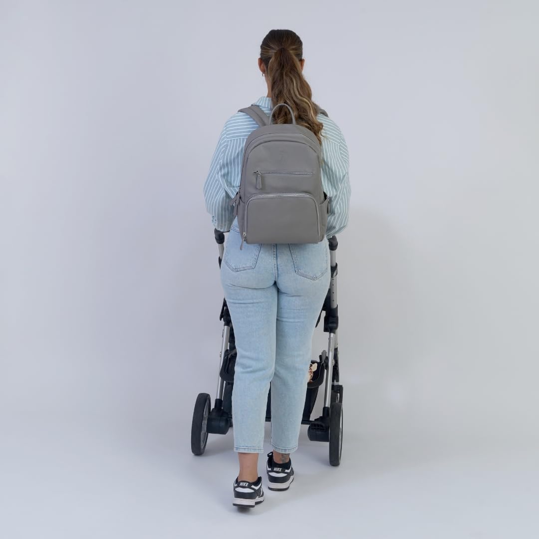 GIGIL Bloom - Zaino fasciatoio moderno, unisex, con 9 scomparti e tasche isolanti, borsa per neonati con fasciatoio portatile, zaino essenziale per neonati