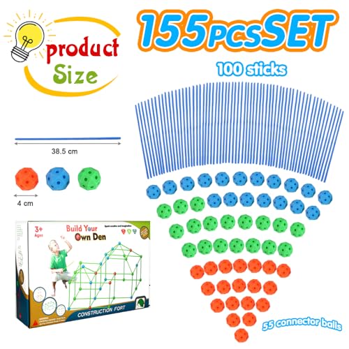 Migwdpm T17 Fort Building Kit For Kids,155 Pcs Stem Construction Toys Indoor Outdoor thumb #6