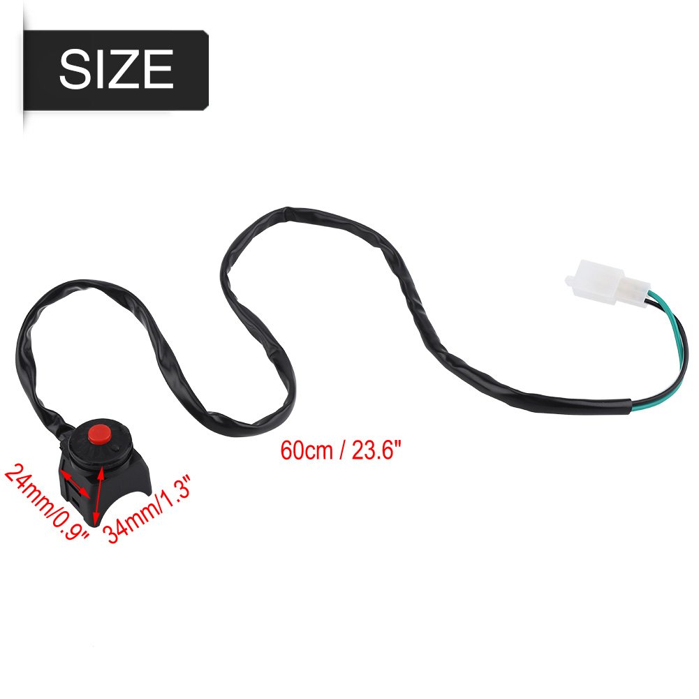 Interruttore Manubrio Motocicletta Avviamento Motore Accensione Clacson Faro Anteriore ON/OFF 7/8 Pollici