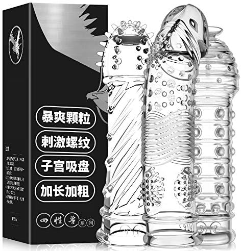 IRGift Couples Can Reuse Gift Sets with Crystal Silicone Sheaths (Three-Piece Set ABC)