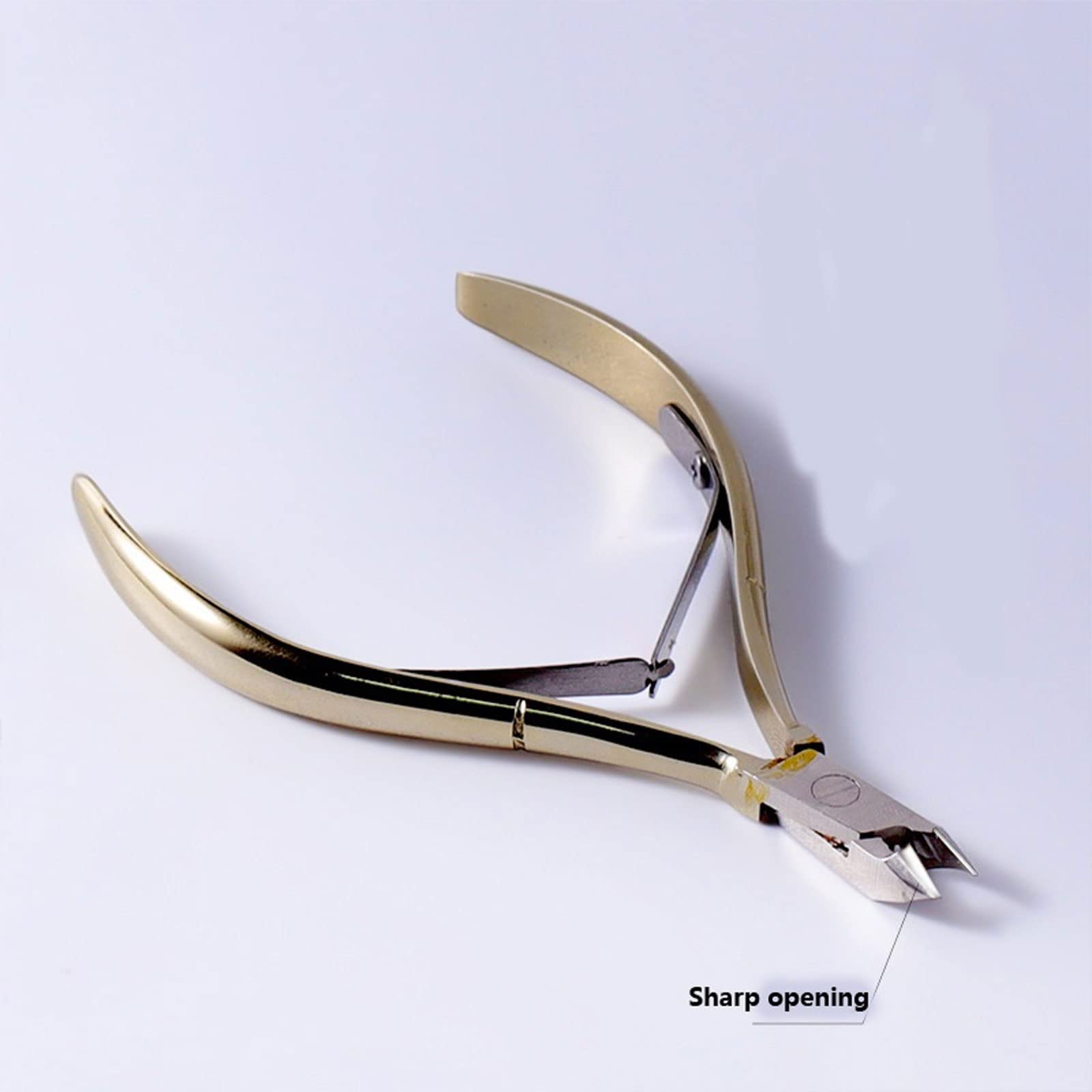 XIANGFAZJD Cortauñas Tijeras for cutículas de uñas, Herramientas de manicura y pedicura de Acero Inoxidable, Tijeras for Piel Muerta Dorada/Plateada, Herramienta cortaúñas, Herramientas de manicura