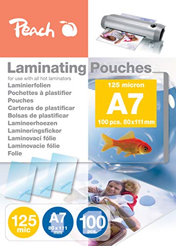 Peach Laminating PP525 Luggage Tags - 125 Micron Pouch Pack Of 100