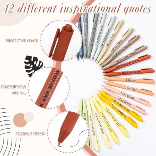Image of Mooliwe 72 Pcs Positive Affirmation Gift Set Gratitude Notebooks with Pens Small Bags Motivational Encouragement Notepads Daily Affirmations Journal for Women Stress Relief Self Care (Rainbow)