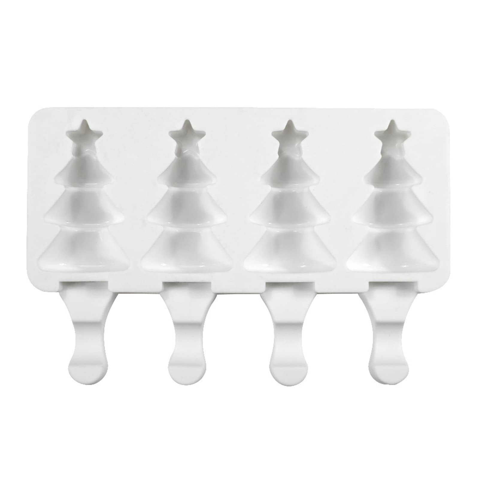 Tsophreniq Sugarcraft Cookie Christmas Tree Food-grade Silicone Candy Cutter Lollipop Mold Easy Clean Baking Utensils Lollipop Molds