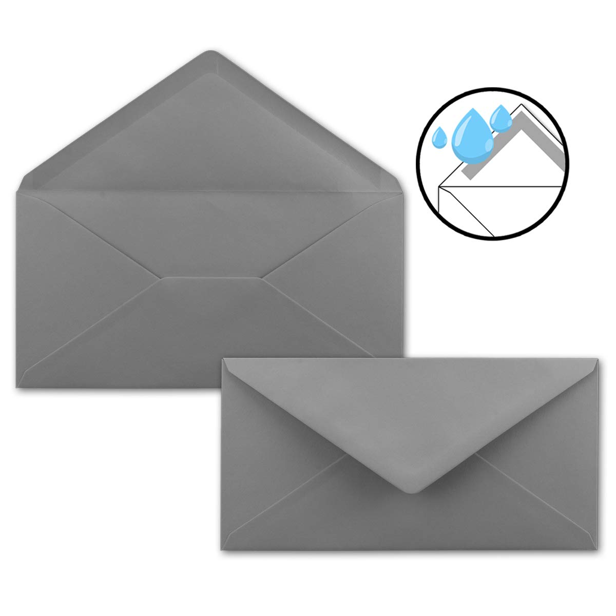 150x Gummed Envelopes, Dark Grey, 150 Items - Image 3