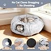 Zuqqony Cat Tunnel Bed for Indoor Cats, L Christmas Tree Skirts Washable Warm Soft Indoor Cat Donut Tunnel, Multifunctional Cat Interactive Playground Toys for Felines Pet Christmas Tree Decoration #4