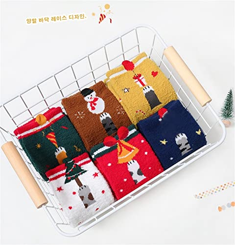 Boys Girls Christmas Socks Toddler Cozy Winter Stockings Warm Infant Fuzzy Non Slip Knee-High Socks Kids Xmas Socks2