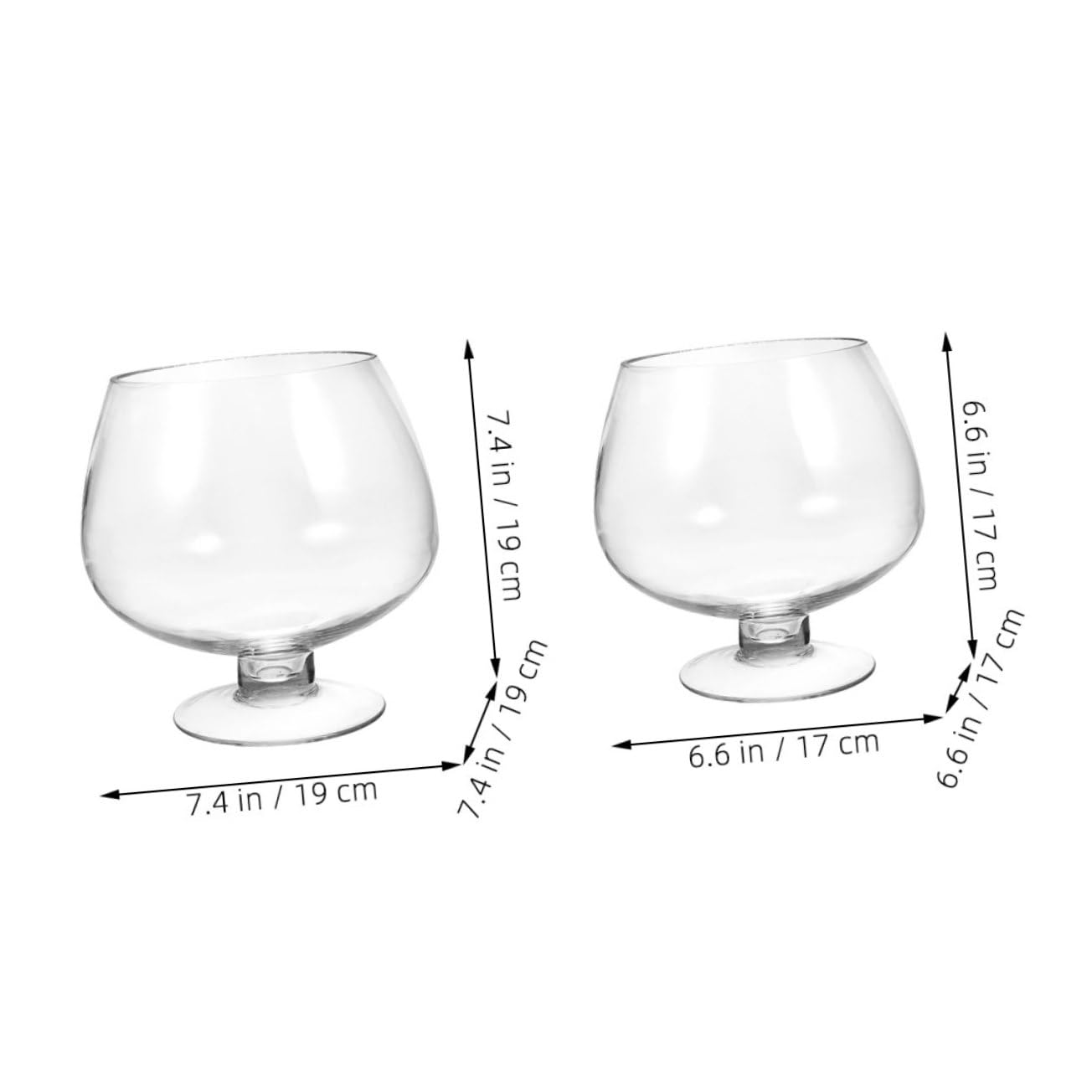 Alipis 2 Pz Vaso Di Di Vino Vaso Fioriera Acquario Da Tavolo Per Pesci Rossi Acquario Per Piante Accessori Per Pesci Piccolo Kit Forniture Di Pesce Alto Borosilicato