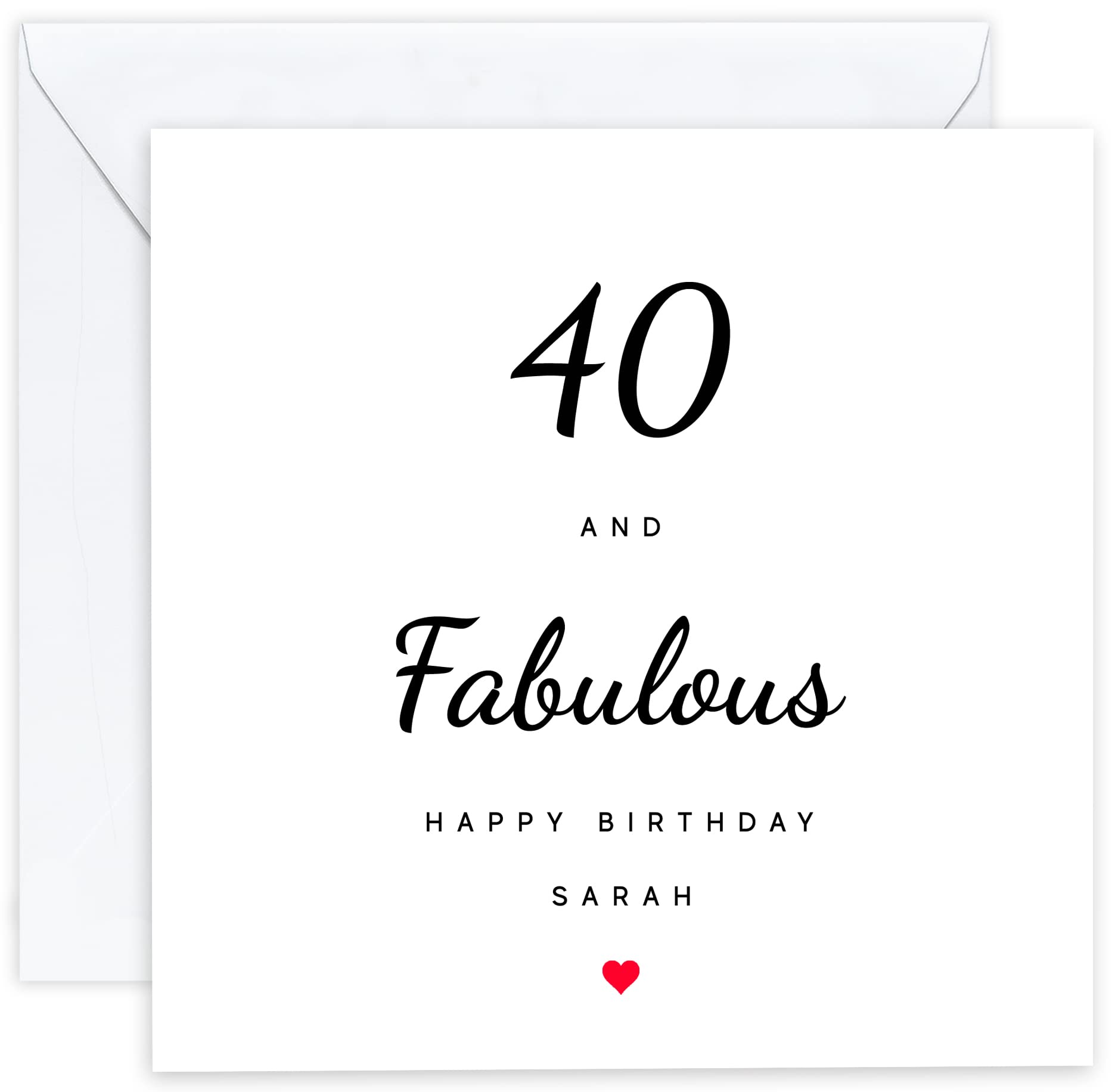 Personalised 40th Birthday Card - Fortieth Birthday Card for 40 Year Old Women Mum Mother Sister Wife Woman Aunt Auntie Daughter Friend Her (Age 40) โ image 1