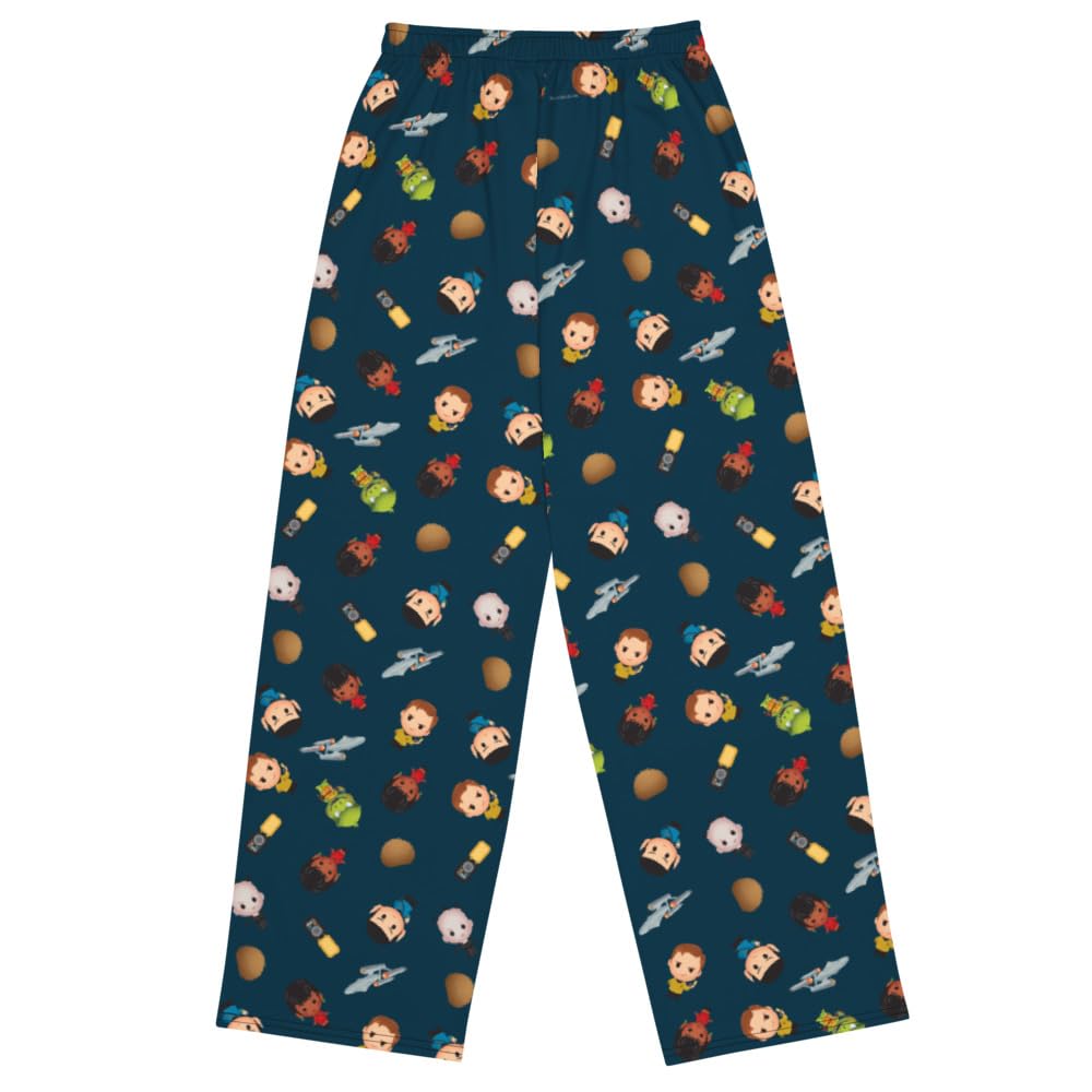 Star Trek: The Original Series Chibi Unisex Wide Leg Pants - Officially Licensed - XX-Large Multi