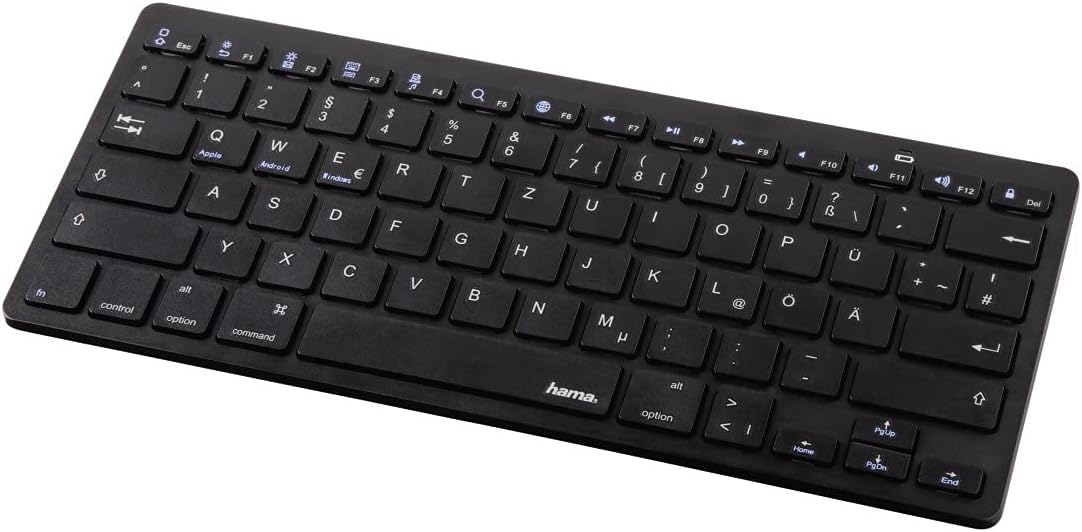 Hama KEY4ALL X510 Noir Bluetooth QWERTZ Allemand : Amazon.fr: Informatique