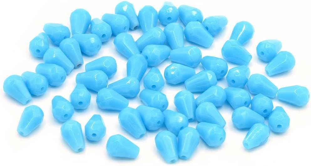 30 pcs Fire Polished Faceted Beads Pear Drop 0.28 x 0.2 in (7 x 5 mm) Crystal 29536 00030-29536