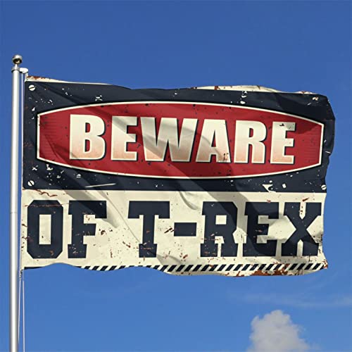 Drapeau T Rex 152x244 cm grand format pour décoration murale de chambre