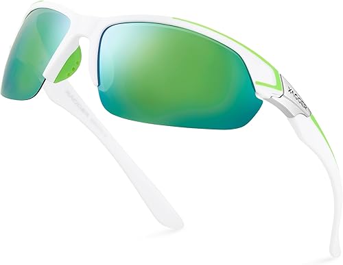 Xagger Gafas de sol deportivas polarizadas para hombres y mujeres UV400 envolventes para béisbol y sóftbol