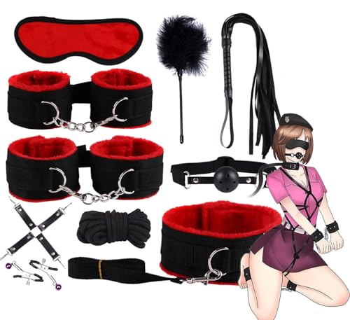 QiKKago Stilvolles Rotes Nylonkleid 10-StüCke, Das Athletischen Charme Zeigt, LeistungsfäHiges FitnessgeräT-ZubehöRset FüR Internes Krafttraining. Originalgeschenk.K42