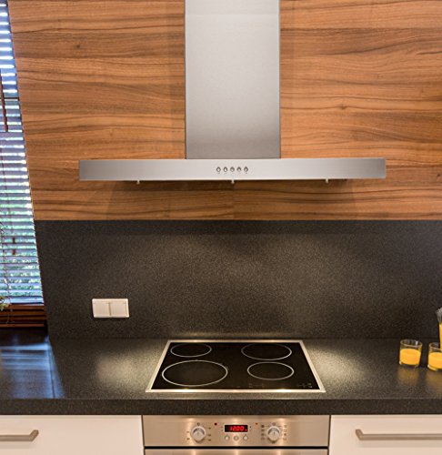 Kobe Rax2130Sqb-Wm-1 Brillia 30-Inch Wall Mount Range Hood, 3-Speed, 750 Cfm, Fits Ceiling Height 7'-8.5' #TOP5