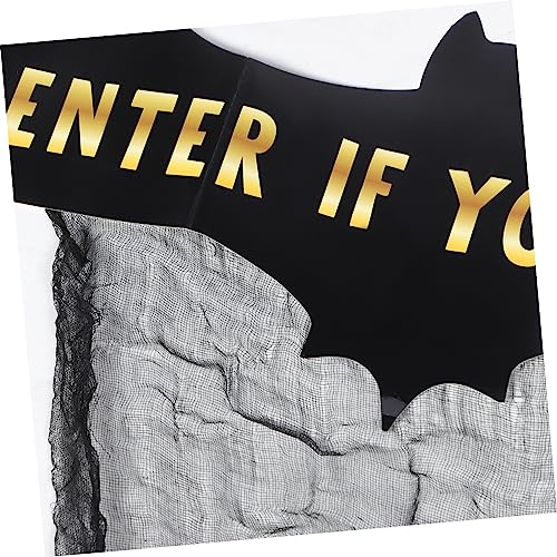 Hemobllo 2 Unidades Cortina De Porta De Malha De Morcego Cortina De Porta Borla Preta Gaze Preta Do