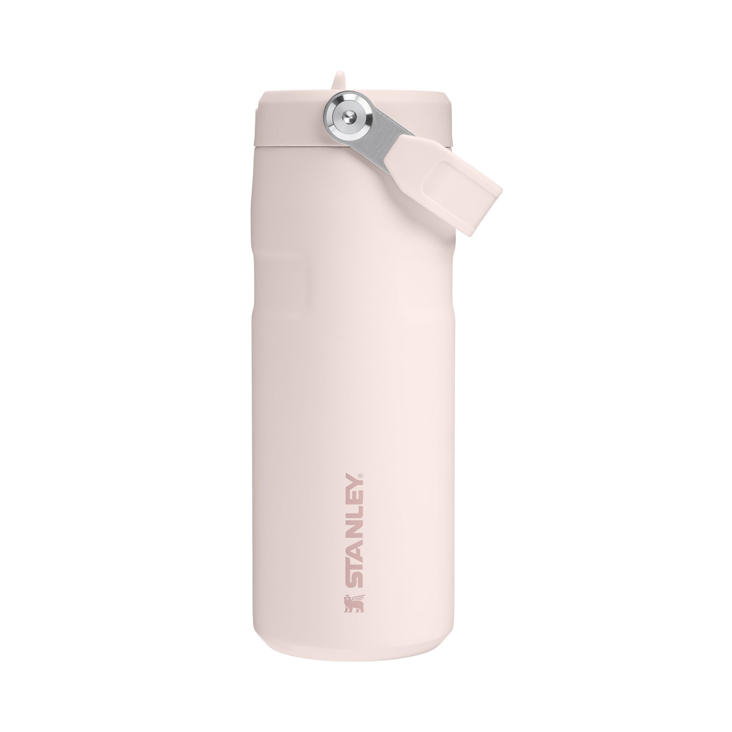 Stanley 1913 Flip Straw Sports Water Bottle with Straw 0.47L - 8 Hours Cold - 40 Hours Iced - Stainless Steel - BPA Free - Leak Resistant - Fits in Cup Holder - Dishwasher Safe - Rose Quartz — image 1