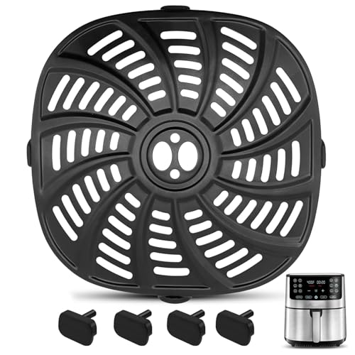 Air Fryer Replacement Parts for Gourmia 7QT GAF798 GAF716 Air Fryer, Food Grade Nonstick 8.97''*8.97'' Air Fryer Accessories Rack Tray Grill Pan Grill Plate Crisper Plate, Dishwasher Safe by GXF - Used condition - CA$11.19