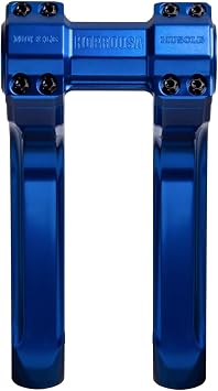 6" Height 1 inch & 1.25 inch Size Adjustable Handlebar Riser 2 inch Pullback Fit For Dyna Fat Bob Street Bob Low Rider Touring Electra Glide Fat boy Aluminum6" Blue