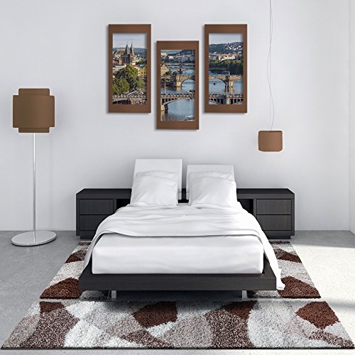 Shaggy Läufer Bettumrandung Hochflor Teppich Vigo In Versch. Farben 3er...