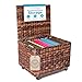 BIRDROCK HOME Seagrass Rolling File Cabinet - Storage Organizer Box with Lid - Home Office Decor - Decorative Organize - Letter Legal Hanging Filing Container - Strong Durable Toy Pillow - Espresso