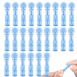 100 Stück Einweg Mitesser Makel Entferner, Pickel Ausdrücken Werkzeug, Sterile Pickelnadeln, Einweg Akne Pickel Nadeln ABS Blaues, für Professionelle Hautpflege