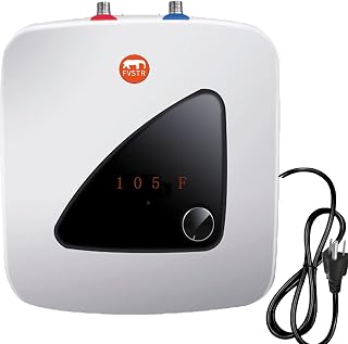 FVSTR LCD Electric Water Heater 10L 2KW UK Plug 220V Electric Water Heater Swith A-Class Erp Rating, Copper Heating Element, and Titanium Enamelled Tank - Perfect for UK Homes and Businesses…