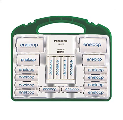 Eneloop Panasonic K-KJ17MC124A Super Power Pack 12AA, 4AAA, 2 C Adapters, 2 D Adapters, Advanced Individual Battery Charger and Plastic Storage - Image 4
