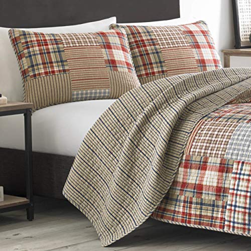 Eddie Bauer - Queen Quilt Set with Shams, Reversible Cotton Bedding, Lightweight All-Season, Pre-Washed, Hawthorne Brown β image 9