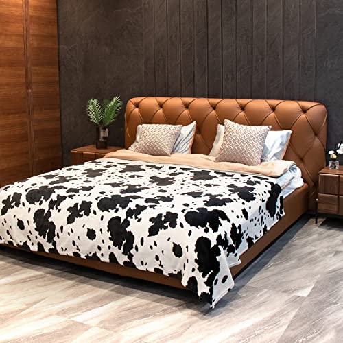 Cow Print Blanket Twin Size - 300Gsm Lightweight Plush Blankets And Throws Blanket Fuzzy Cozy Soft Fleece Cow Print Blankets For Couch, Sofa, Bed, Travel, Camping, (60X80 In) #TOP5