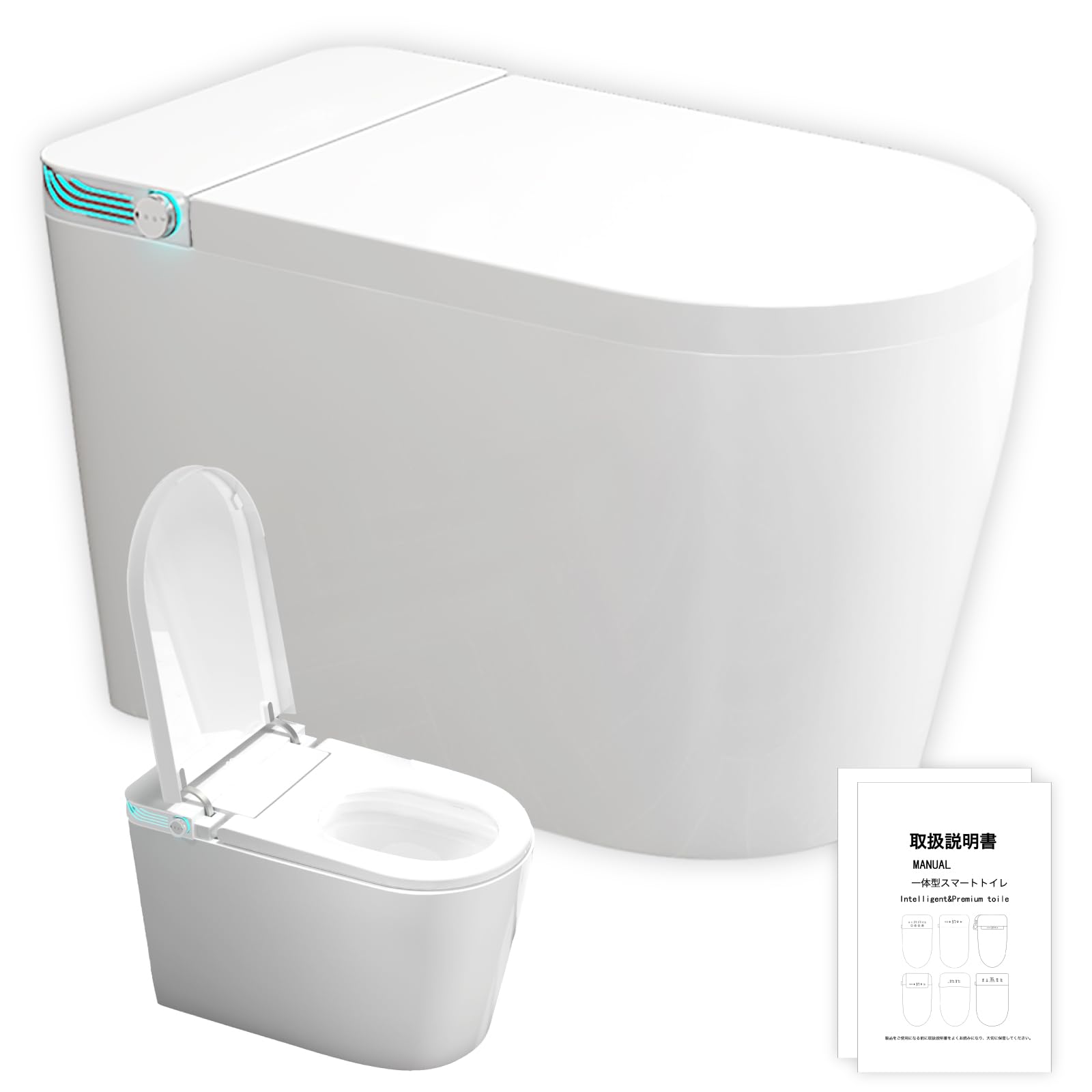 Amazon.co.jp: MuMu トイレ 便器 便座 一体型便器 背面タンクレス 内蔵 