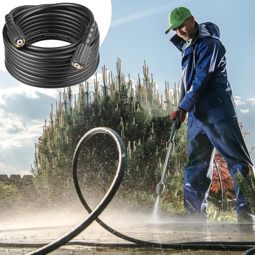 CGACOL Pressure Washer Hose 50FT X 1/4" Kink Resistant High Power Washer Extension Hose Kits with M22-14mm Fitting 3600PSI Pressure Washer Replacement Hose - Image 3