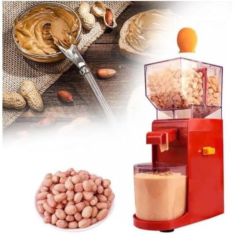 KKwercv Peanut Butter Maker, 500ml Electric Peanut Grinder with Non-Slip Base, Home Electric Grain Grinder Anti Slip Sesame Sauce Miller, Nut Butter Machine for Groundnut Almonds Cashews Cover